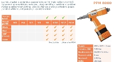 Pneumaticko hydraulické kleště pro nýtovací matice PPM 8000